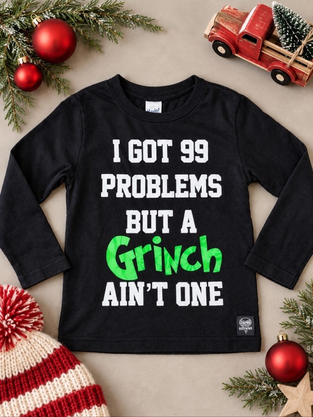 Downtown Krowns Kavio 3T Grinch Christmas Long Sleeve Toddler Shirt HTF